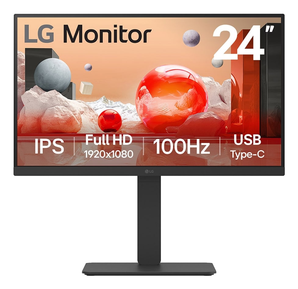 LG 24BA650 computer monitor 60,5 cm (23.8") 1920 x 1080 Pixels Full HD LED Zwart