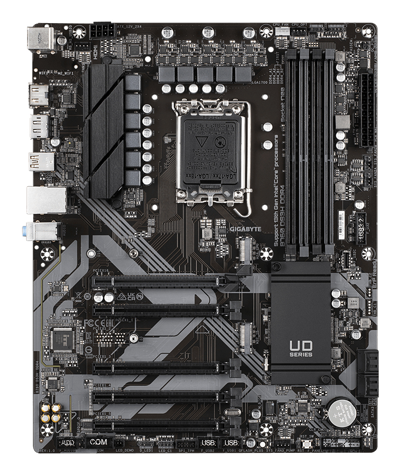 GIGABYTE B760 DS3H DDR4 moederbord Intel B760 Express LGA 1700 ATX - Afbeelding 3
