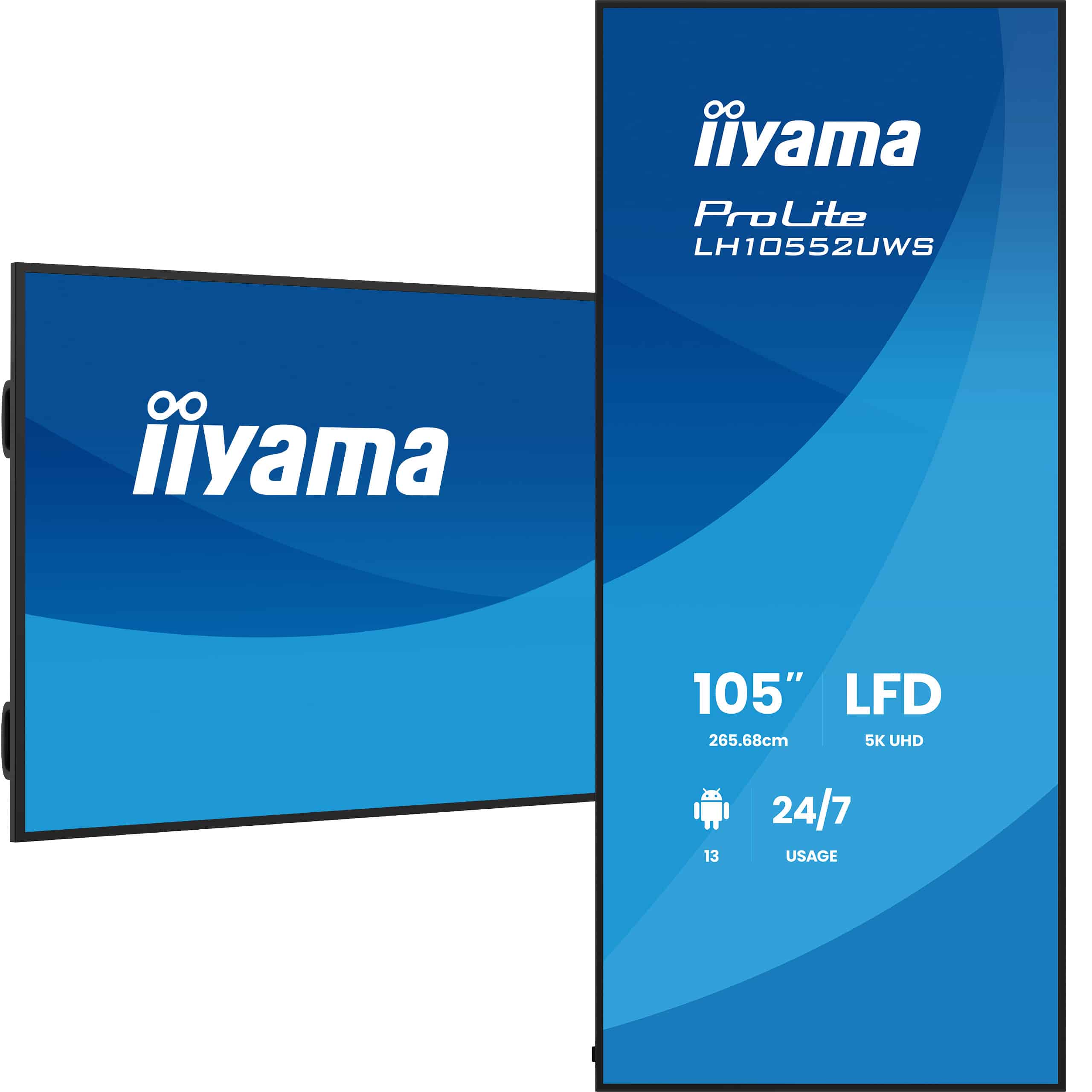 iiyama LH10552UWS-B1AG beeldkrant Kiosk-ontwerp 2,66 m (104.6") Wifi 500 cd/m² UltraWide 5K HD Type processor Android 24/7 - Afbeelding 7