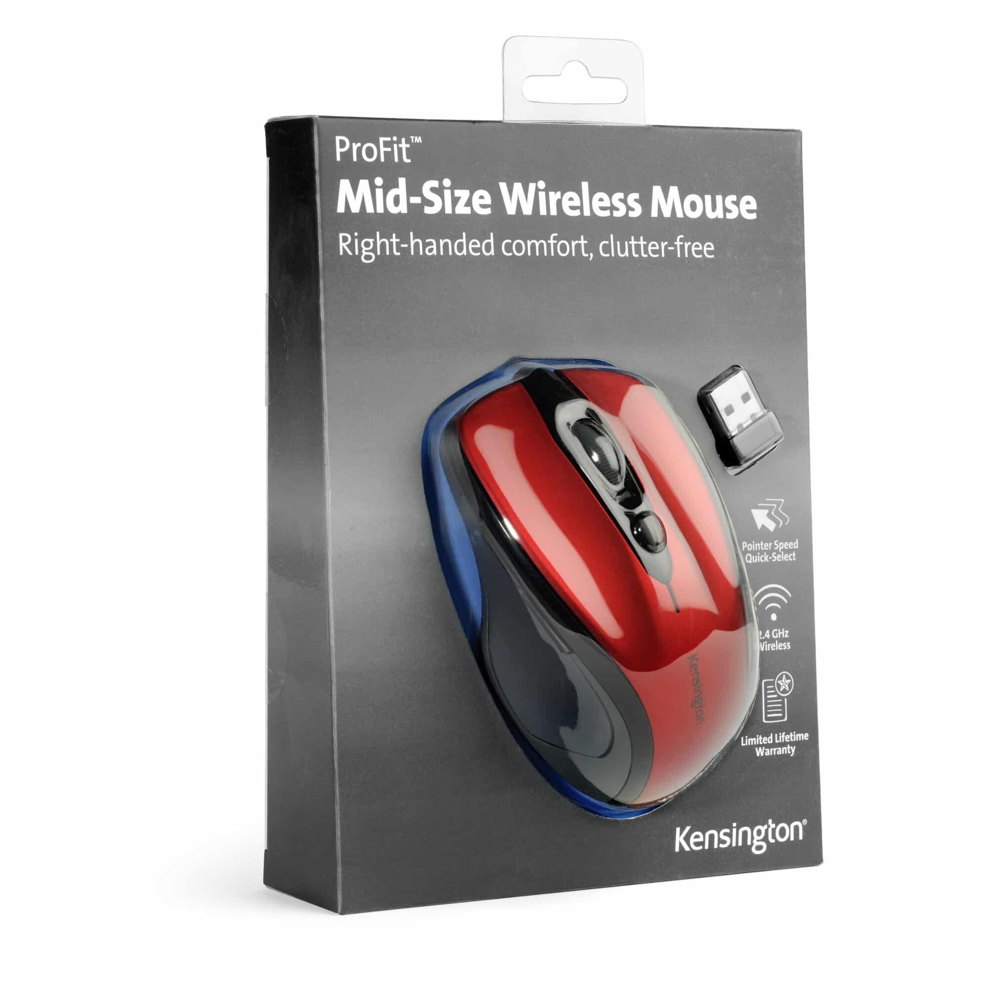 Kensington Pro Fit Mid-Size Wireless Mouse Ruby Red - Afbeelding 5