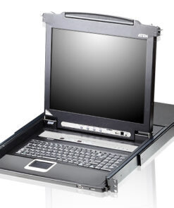 ATEN CL5708N rack console 48,3 cm (19") 1280 x 1024 Pixels Metaal, Kunststof Zwart 1U
