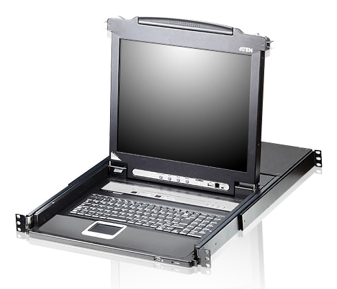 ATEN CL5708M rack console 43,2 cm (17") 1280 x 1024 Pixels Metaal, Kunststof Zwart 1U
