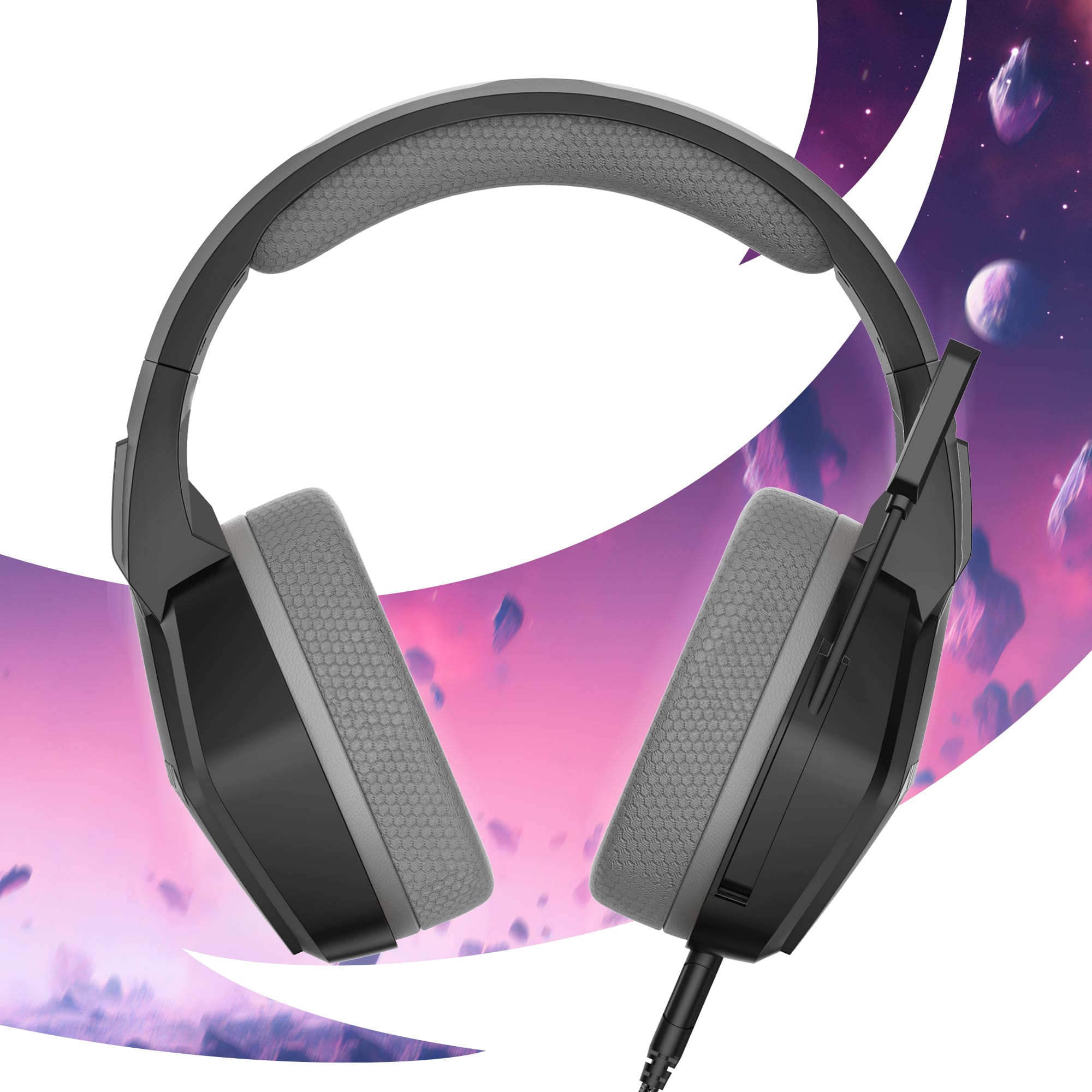 Oniverse Nebula Headset Bedraad Hoofdband Gamen USB Type-A Zwart - Afbeelding 7