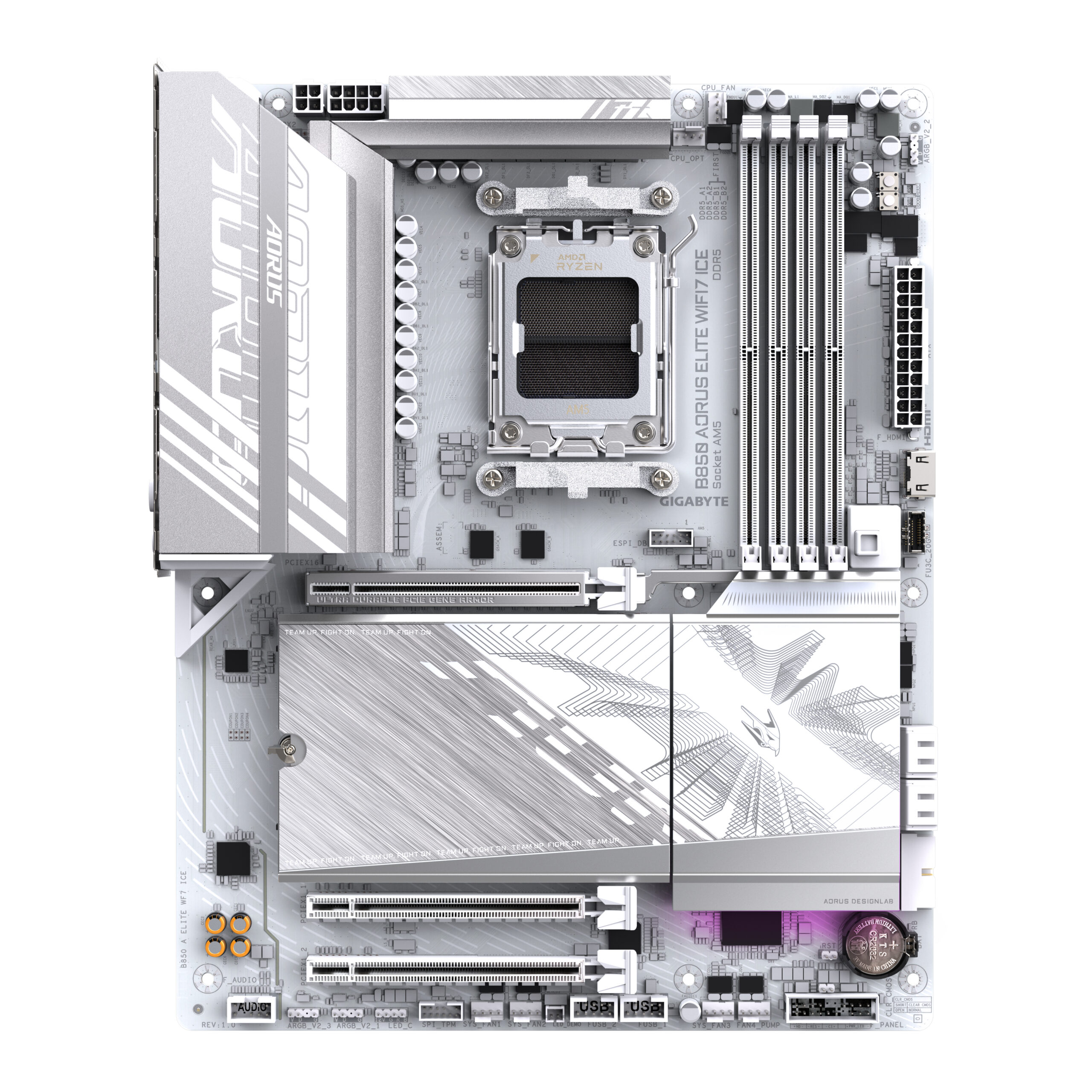 GIGABYTE B850 AORUS ELITE WIFI7 ICE AMD B850 Socket AM5 ATX - Afbeelding 2