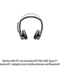HP Poly Voyager Focus 2 Microsoft Teams Certified USB-C-C Headset +USB-C/A Adapter +Charging Stand - Afbeelding 2