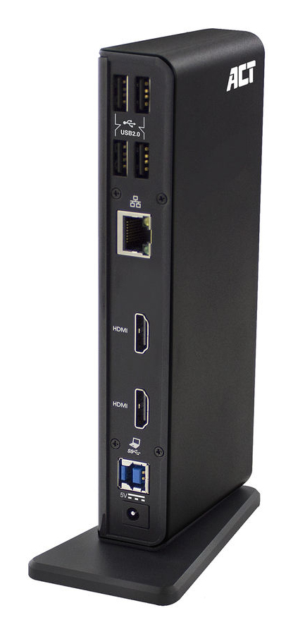 ACT Universeel USB-C of USB-A Dockingstation, voor 2 HDMI monitoren, DisplayLink - Afbeelding 6