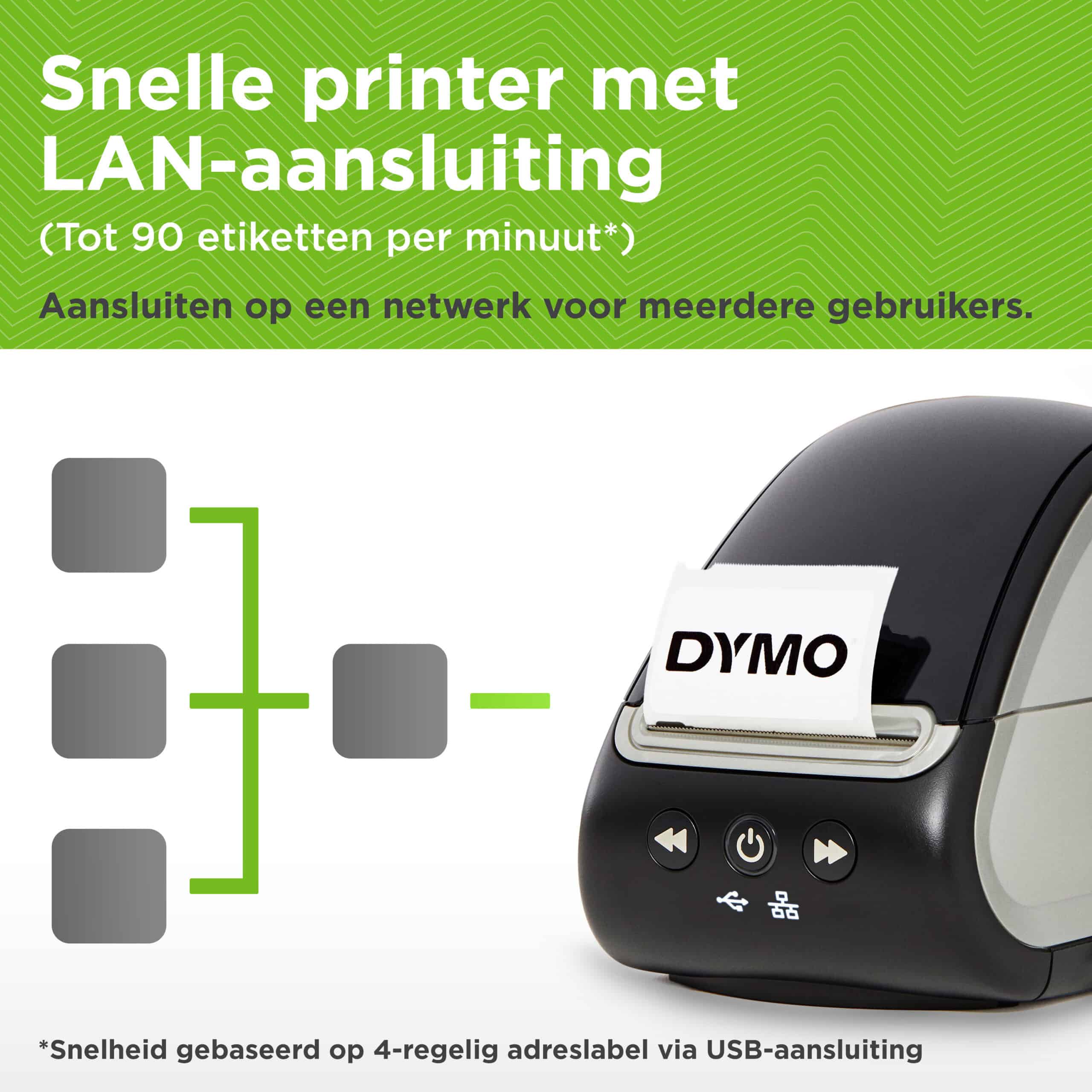 DYMO LabelWriter 550 Turbo Labelprinter | Labelmaker met direct thermisch afdrukken op hoge snelheid | Automatische labelherkenning | Drukt verzendlabels en meer af met USB/LAN-connectiviteit - Afbeelding 6