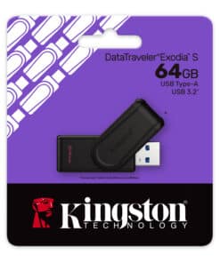 Kingston Technology DataTraveler 64GB Portable USB 3.2 Gen 1 Exodia S (Black/Black) - Afbeelding 3