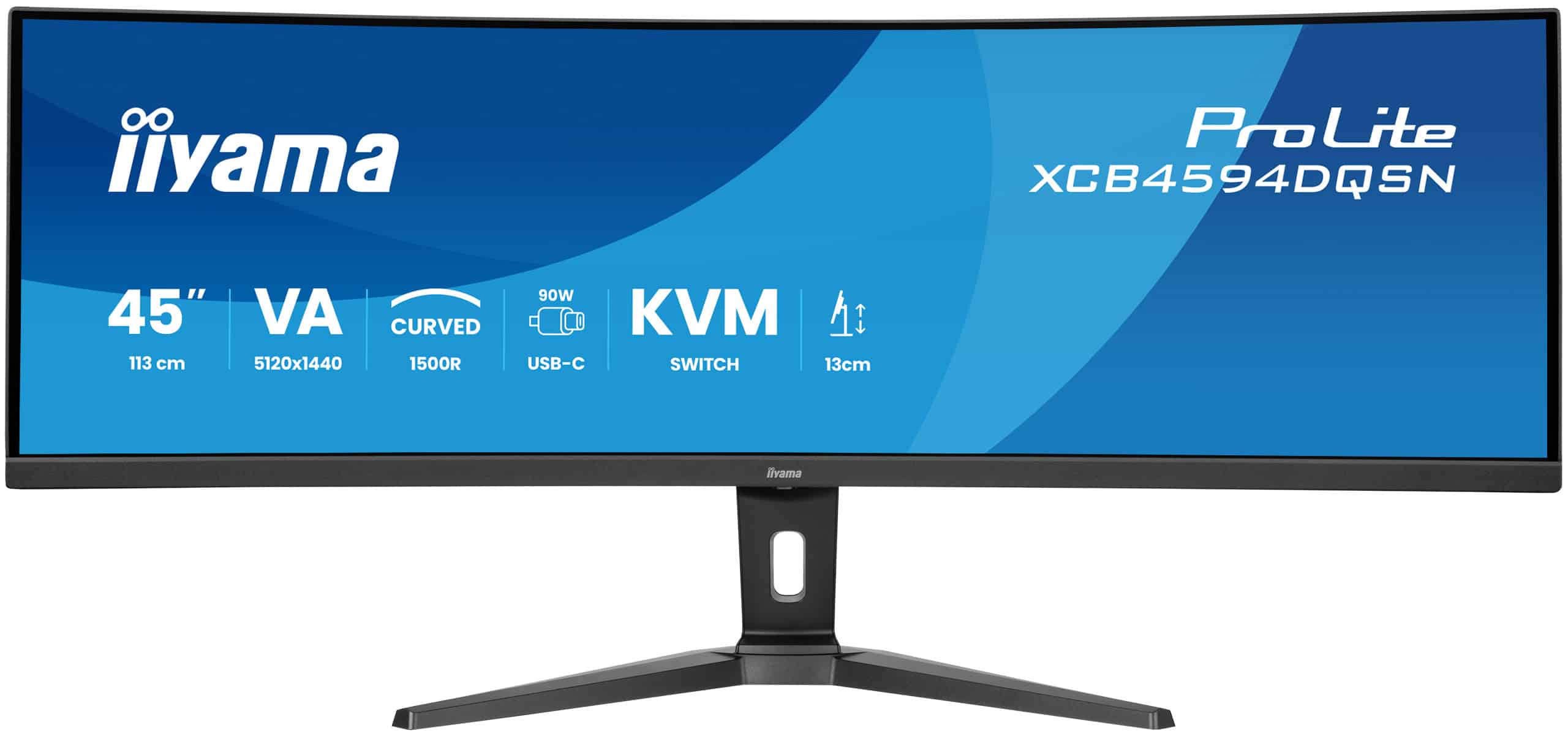 iiyama G-MASTER 45"LCD Curved Bus. UWQHD computer monitor 113 cm (44.5") 5120 x 1440 Pixels Dual QHD LED Zwart - Afbeelding 2
