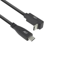 ACT USB 3.0 10Gbps 60W USB Type-C (recht) naar USB Type-C (haaks boven/beneden) kabel, 2 meter - Afbeelding 3