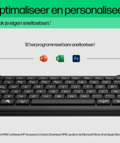HP 475 DUAL-MODE WL KBD toetsenbord Universeel Bluetooth Zwart - Afbeelding 3