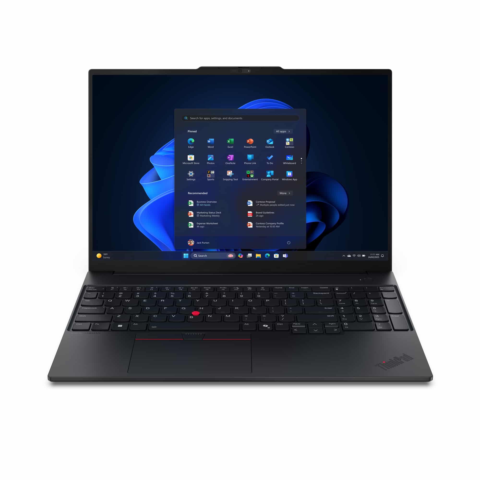 Lenovo ThinkPad E16 Gen 3 (Intel) Copilot+ PC Intel Core Ultra 5 228V Laptop 40,6 cm (16") WUXGA 32 GB LPDDR5x-SDRAM 1 TB SSD Wi-Fi 6E (802.11ax) Windows 11 Pro Belgisch Zwart