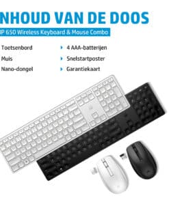 HP 650 draadloze toetsenbord- en muiscombinatie - Afbeelding 2