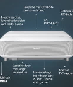 Epson EH-LS650W 4K PRO-UHD smart laserprojector, 3600 lumen, scherm van maximaal 120 inch - Afbeelding 2