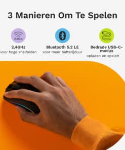 Glorious Gaming Model O 2 Mini Wireless muis Gamen Rechtshandig RF-draadloos + Bluetooth Optisch 26000 DPI - Afbeelding 4