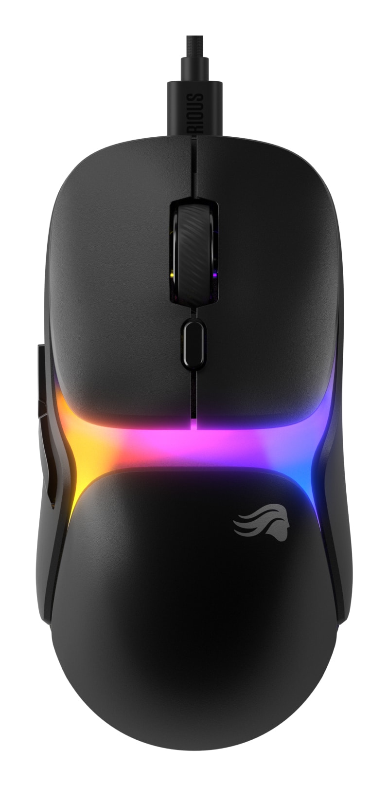 Glorious Gaming - bekabelde gamingmuis Model O3 - Ultralicht 54 g, optische knoppen met klikrate van 130M, 30K DPI BAMF 3.0-sensor, 750 IPS-tracking, 50G-versnelling, ondersteunt elk griptype - Zwart