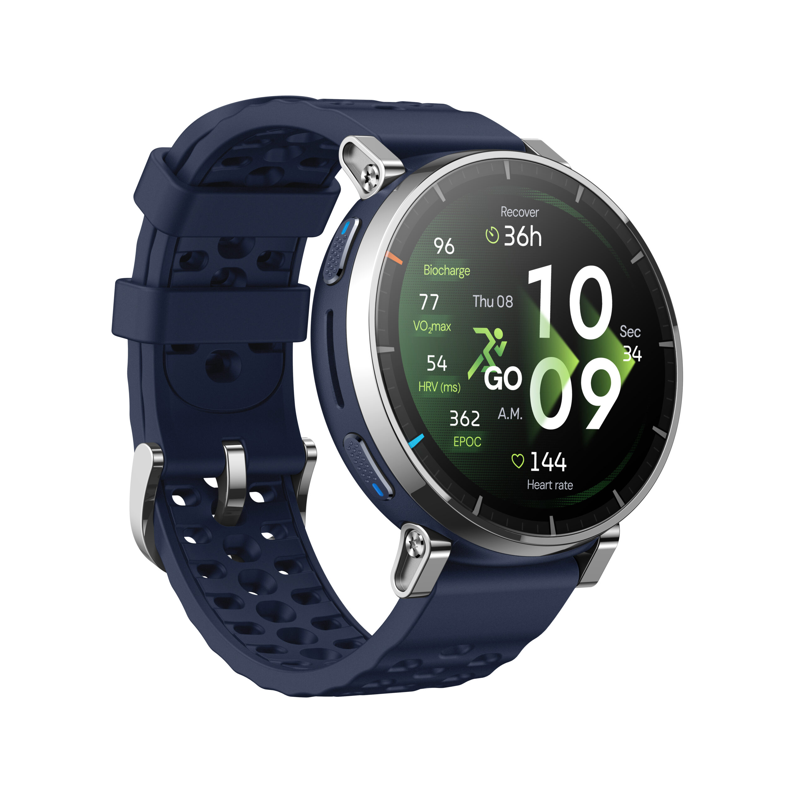 Amazfit W2558GL2N smartwatch & sportwatch 3,35 cm (1.32") AMOLED Digitaal 466 x 466 Pixels Touchscreen Zilver GPS - Afbeelding 4