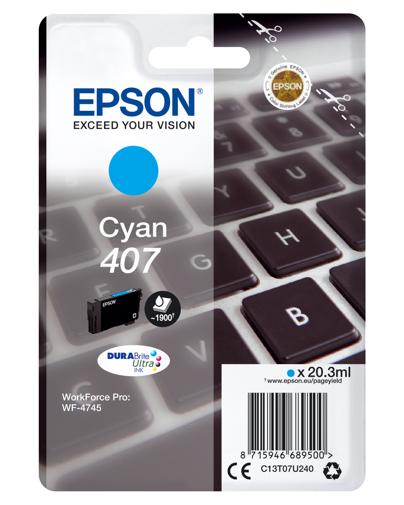 Epson WF-4745 Series Ink Cartridge L Cyan