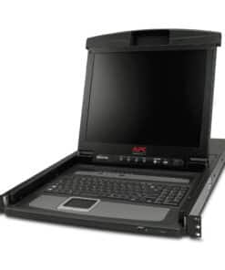 APC 17" rack LCD-console met geïntegreerde 8-poorts analoge KVM-schakelaar