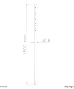 Neomounts FPMA-CP150 Verlengbuis TV-beugel plafond - h 150 cm - Afbeelding 3