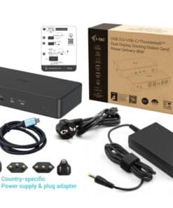 i-tec USB 3.0 / USB-C / Thunderbolt 3 Professional Dual 4K Display Docking Station Generation 2 + Power Delivery 100W - Afbeelding 4