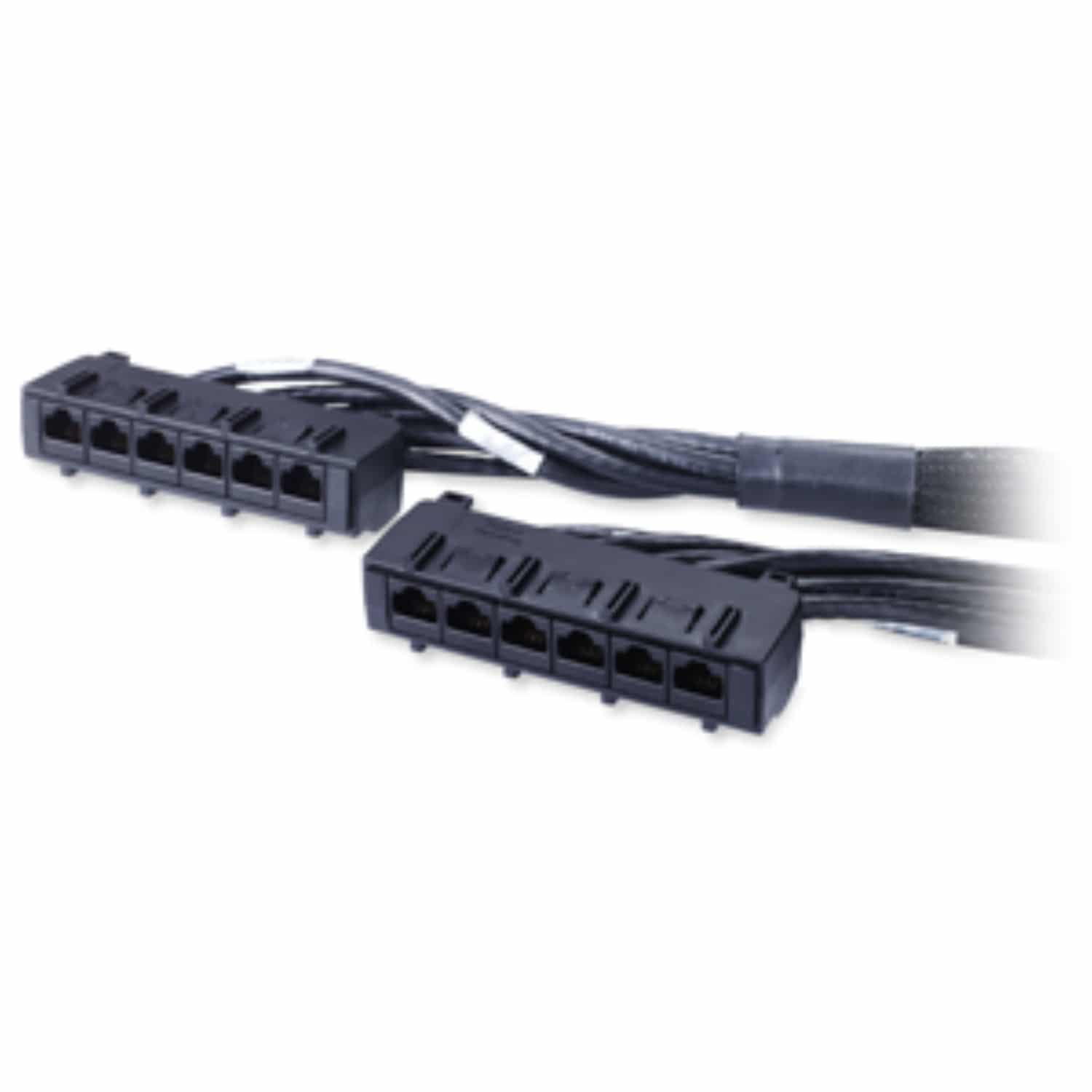 APC datadistributiekabel, CAT6 UTP CMR 6XRJ-45 zwart, 60ft (18,2 m)