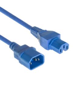 ACT Netsnoer C14 - C15 blauw 2 m