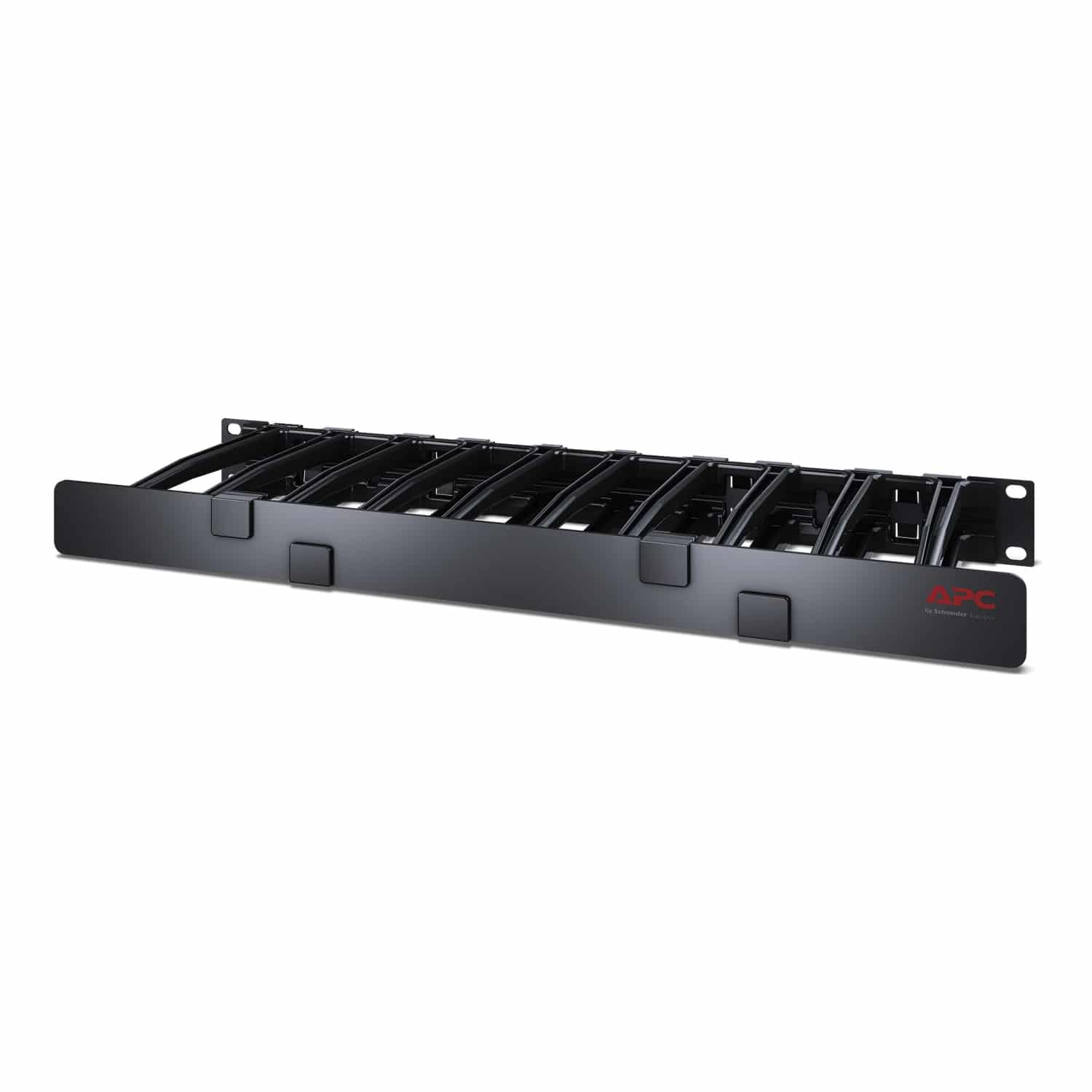 APC Horizontale kabelmanager, 1U x 6" diep, enkelzijdig met kap