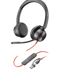 HP Poly Blackwire 8225 Stereo USB-C Headset + USB-C/A adapter