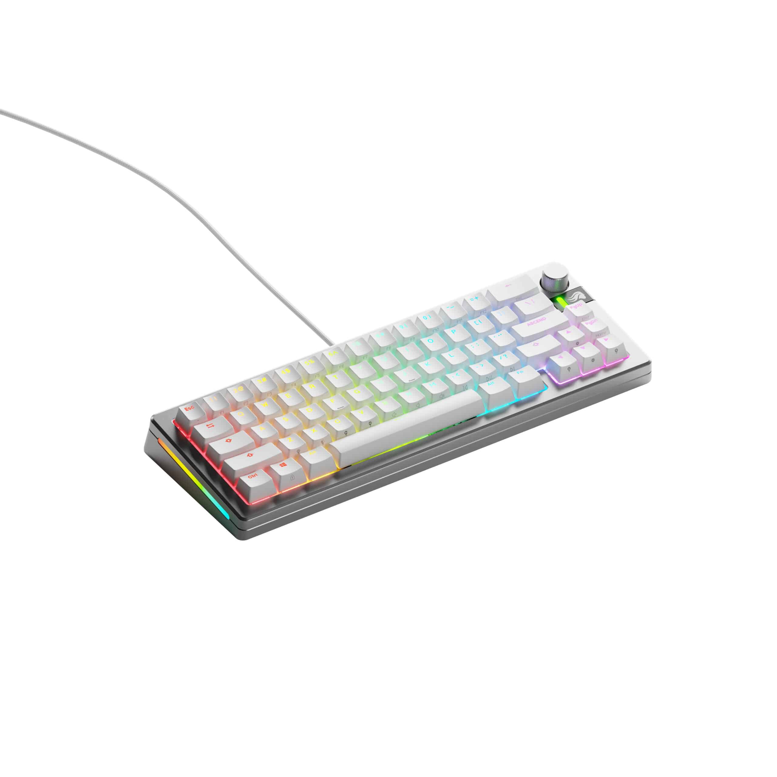 Glorious Gaming GMMK 3 PRO 65% Prebuilt toetsenbord Gamen USB QWERTY Amerikaans Engels Zilver
