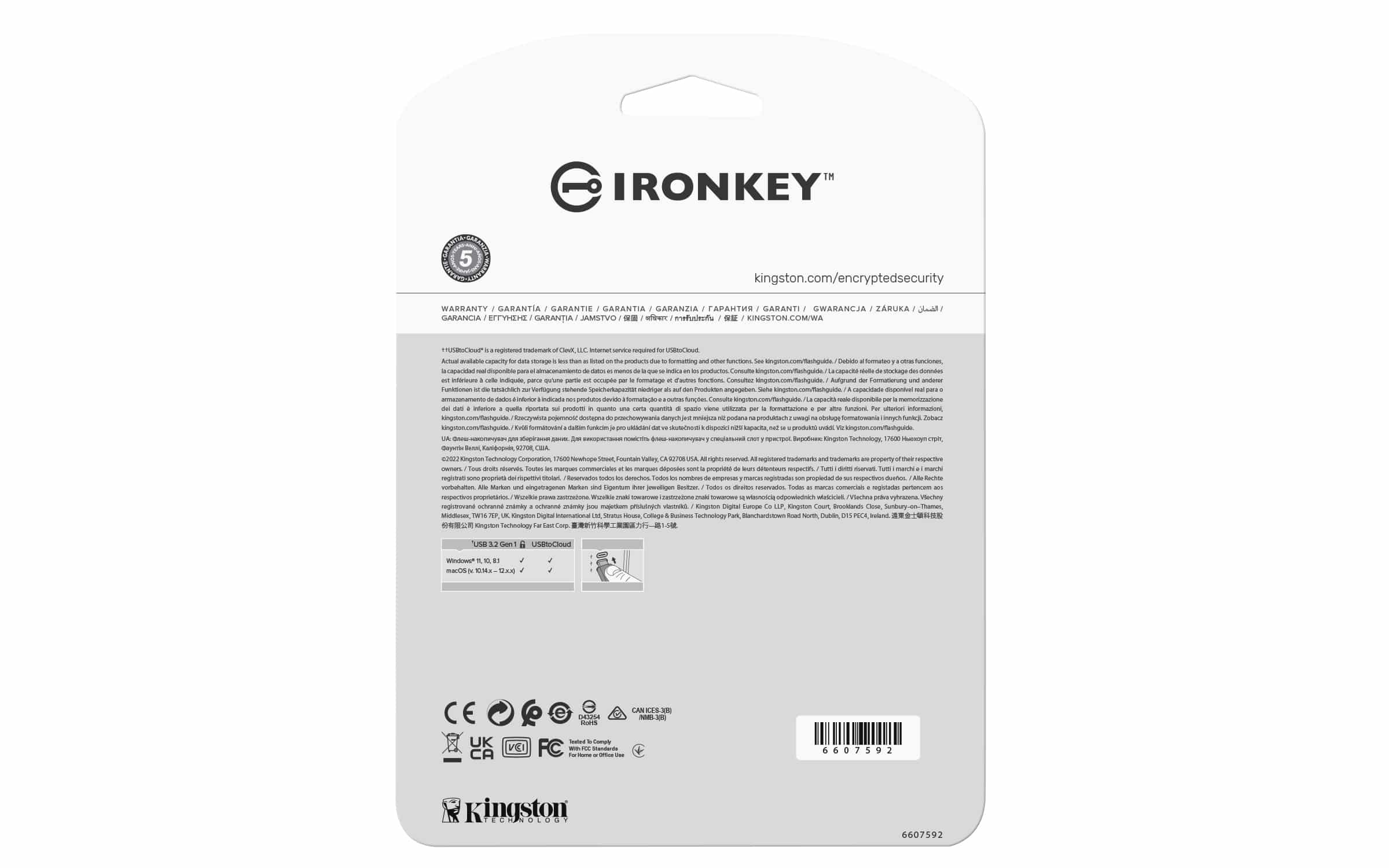 Kingston Technology IronKey 128GB IKLP50 AES USB, met 256-bits versleuteling - Afbeelding 4