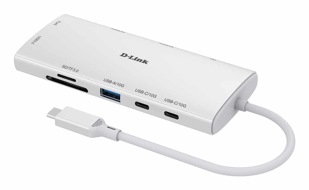 D-Link DUP-A01 interface hub USB 3.2 Gen 1 (3.1 Gen 1) Type-C 10000 Mbit/s Wit - Afbeelding 2