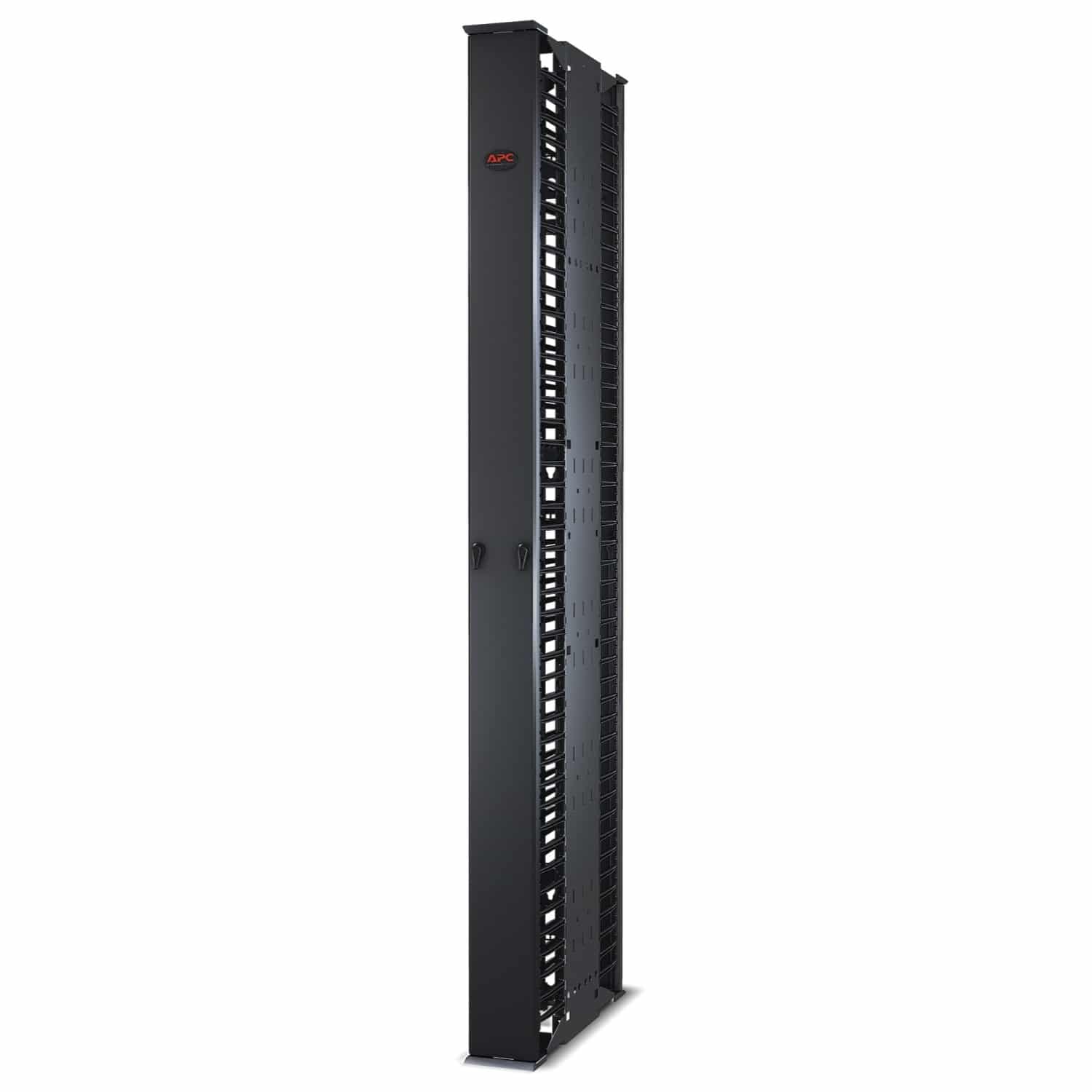 APC Sterke verticale kabelgeleider voor racks met 2 en 4 staanders, hoogte 231 cm x breedte 15 cm, dubbelzijdig met deuren