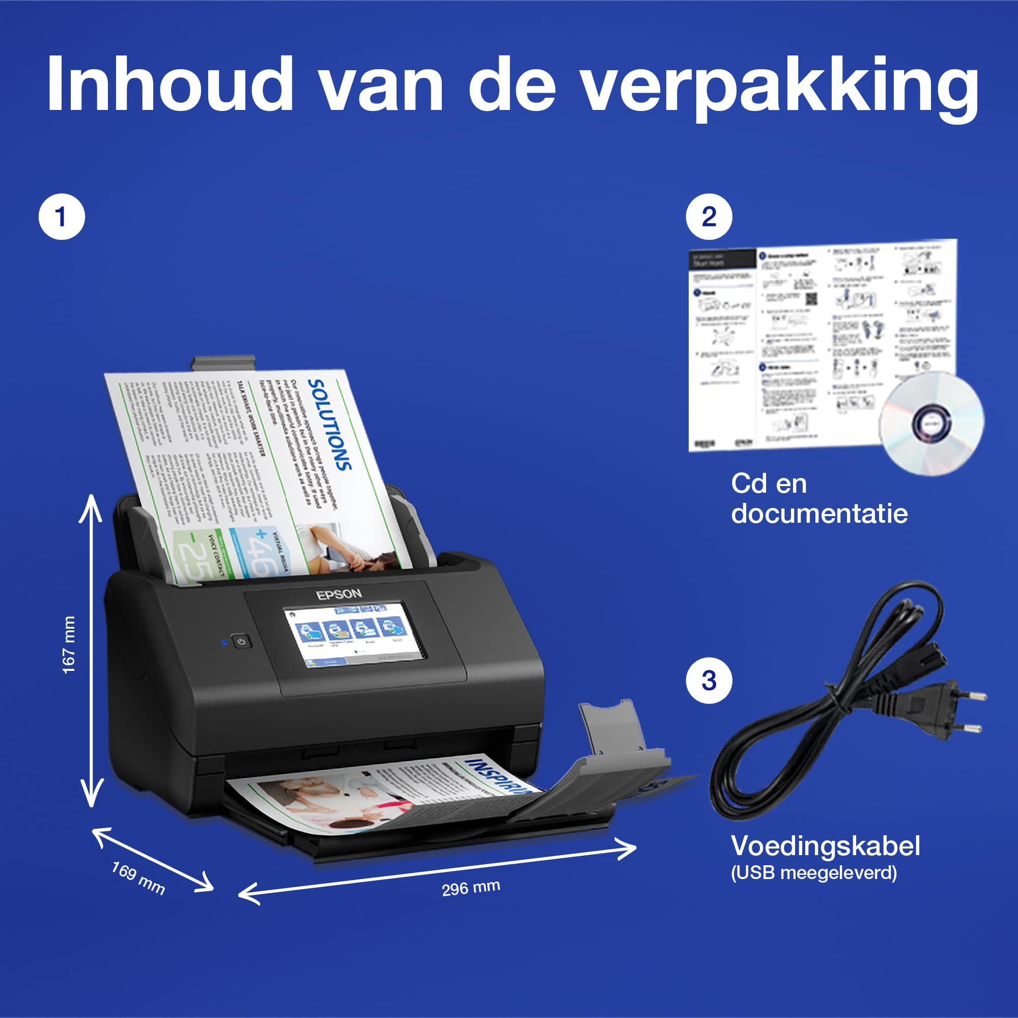 Epson WorkForce ES-580W, A4 automatische duplexscanner met Wi-Fi en gebruiksvriendelijk touchscreen - Afbeelding 5