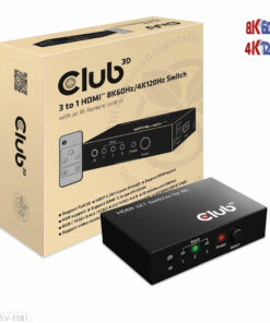 CLUB3D 3 to 1 HDMI™ 8K60Hz/4K120Hz Switch