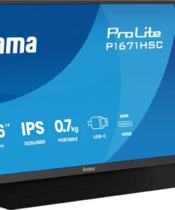 iiyama ProLite P1671HSC-B1 computer monitor 39,6 cm (15.6") 1920 x 1080 Pixels Full HD LED Zwart