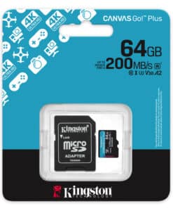 Kingston Technology 64GB microSDXC Canvas Go! Plus Gen4 200MB/s A2 U3 V30 kaart + adapter - Afbeelding 5