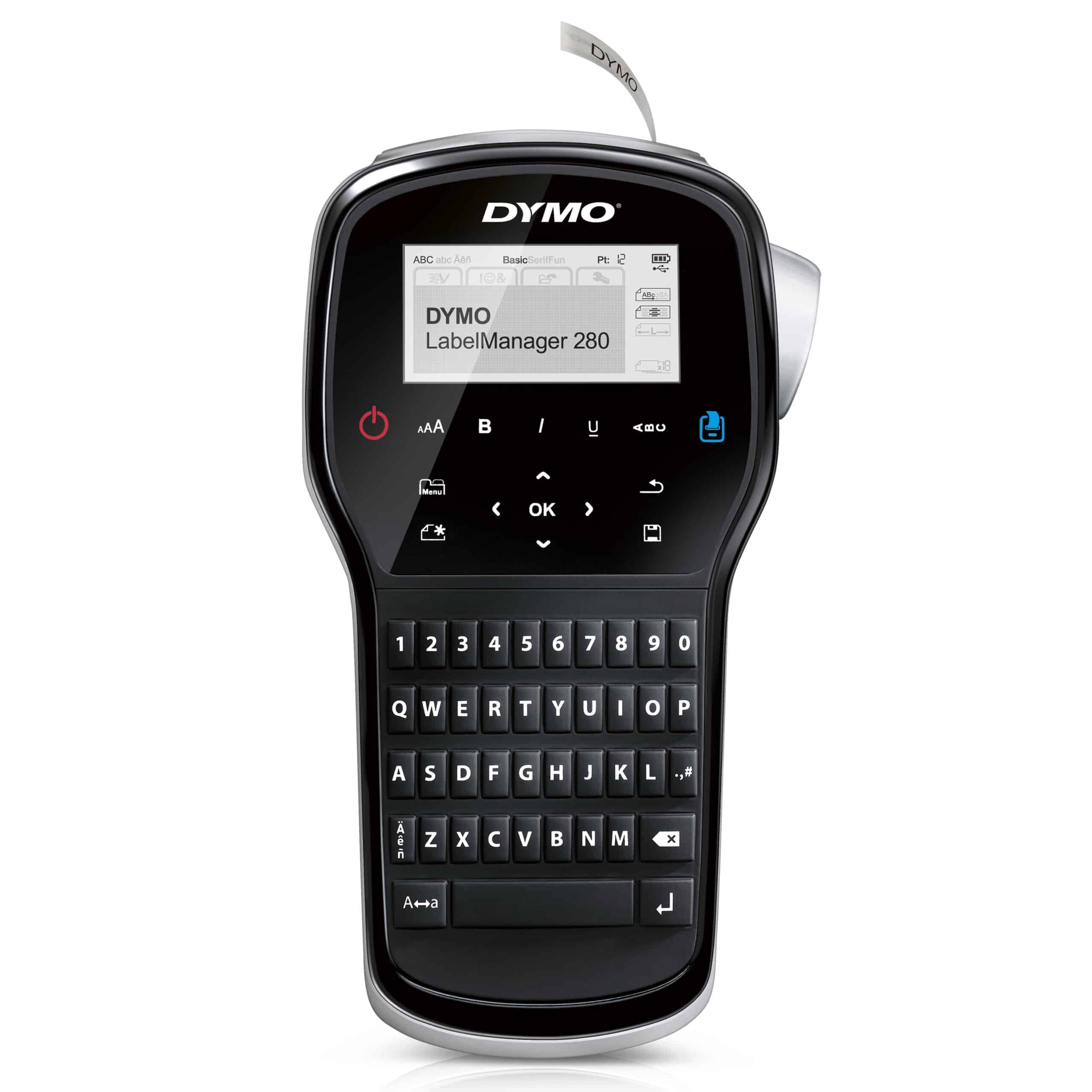DYMO LabelManager 260-labelprinter | Oplaadbare labelmaker met QWERTY-toetsenbord | Inclusief zwart-wit D1-labeltape (12 mm) | Voor thuis en op kantoor