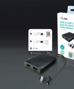 i-tec USB-A/USB-C Dual 4K/60 Hz HDMI Video Adapter - Afbeelding 3