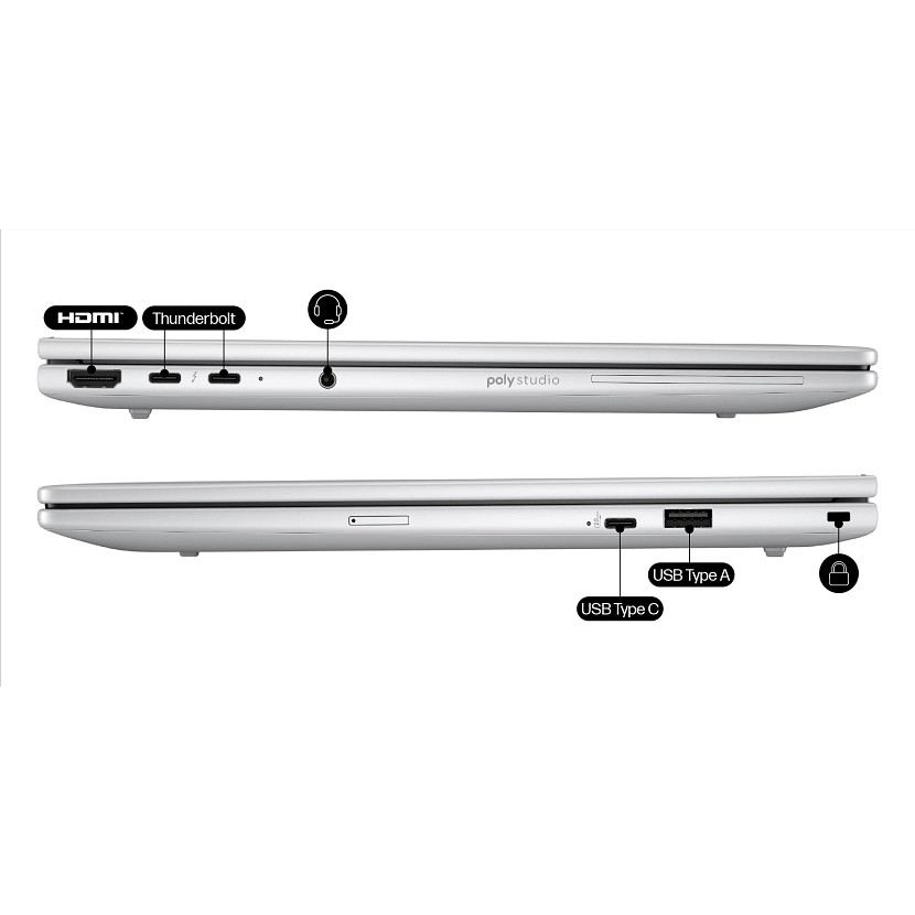 HP EliteBook 8 G1i 14 (AI PC) UMA Ultra7 255H / 14.0 WUXGA UWVA 300 5MP IR ISP+ 60Hz bnt Panel / 32GB DDR5 5600 SODIMM/ 1TB PCIe NVMe Value / W11p64 / 1 Yr Wa QWERTZ - Afbeelding 4