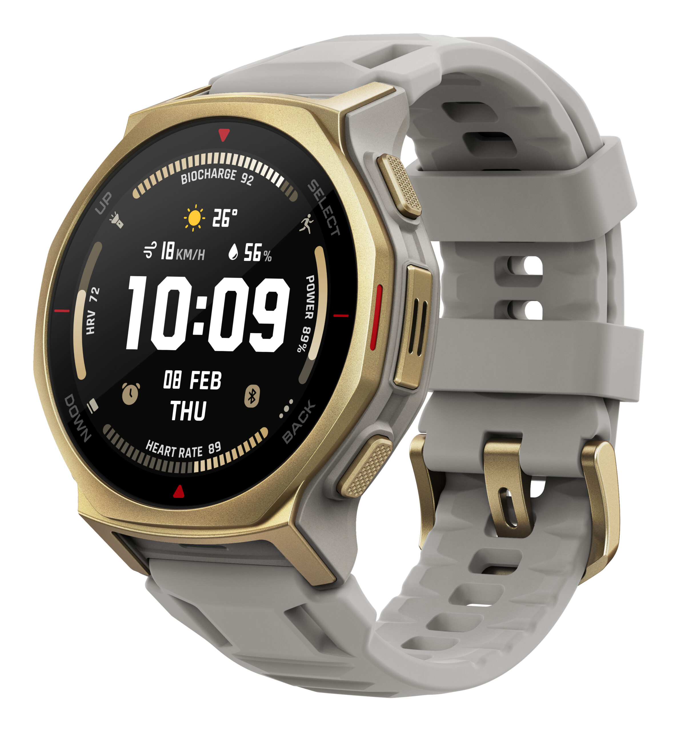Amazfit T-rex 3 Pro 3,35 cm (1.32") AMOLED 44 mm Digitaal 466 x 466 Pixels Touchscreen Goud Wifi GPS - Afbeelding 4