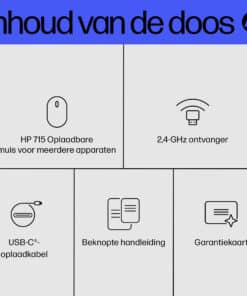 HP 715 oplaadbare muis voor meerdere apparaten