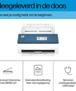HP ScanJet Enterprise Flow N9000 sn1 Paginascanner 600 x 600 DPI A3 Blauw, Wit