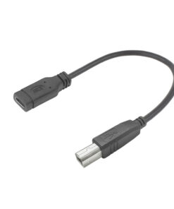 ACT USB Type-C female naar USB-B 2.0 printer adapterkabel 0,2m