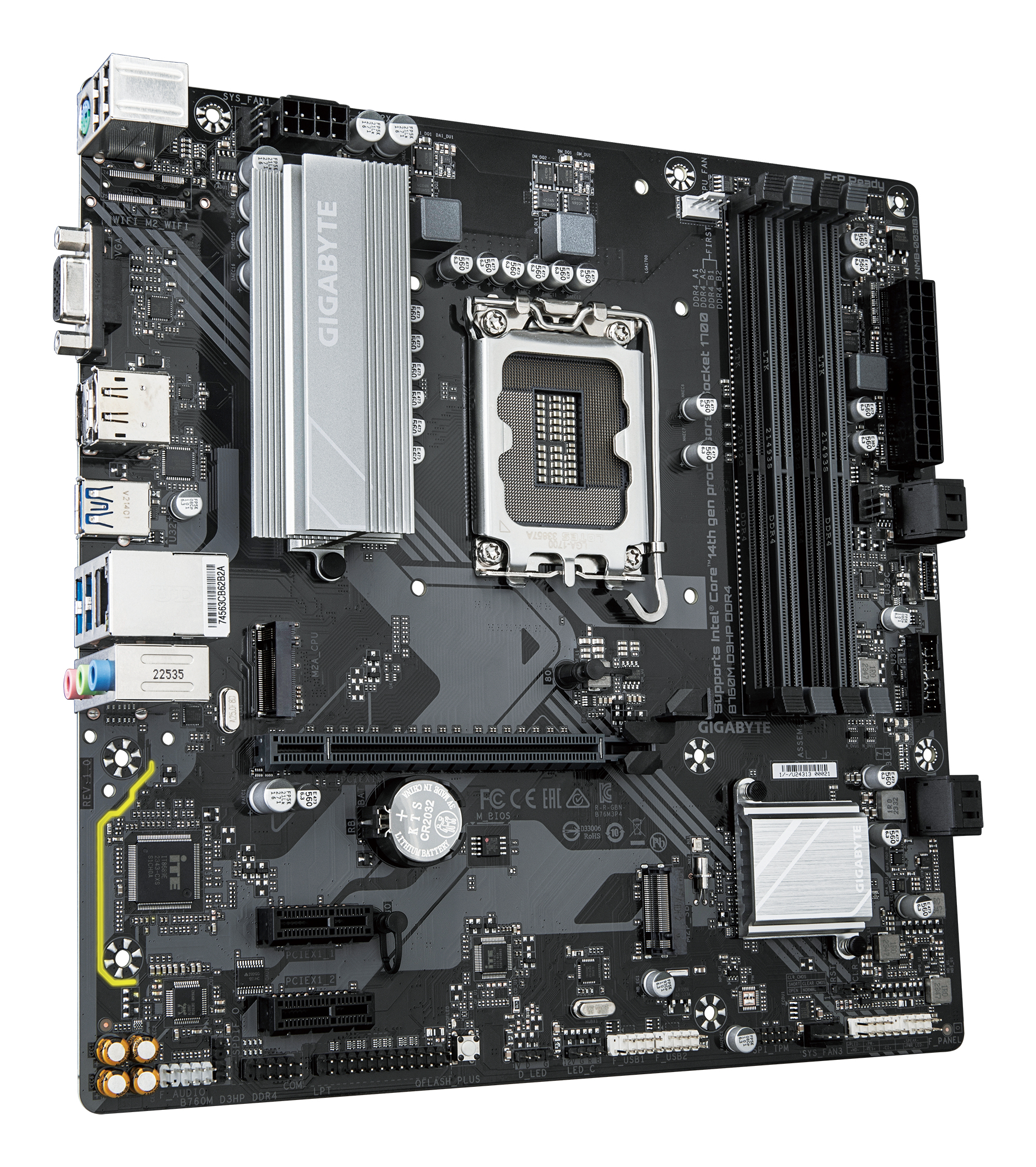 GIGABYTE B760M D3HP DDR4 moederbord Intel B760 Express LGA 1700 micro ATX - Afbeelding 3