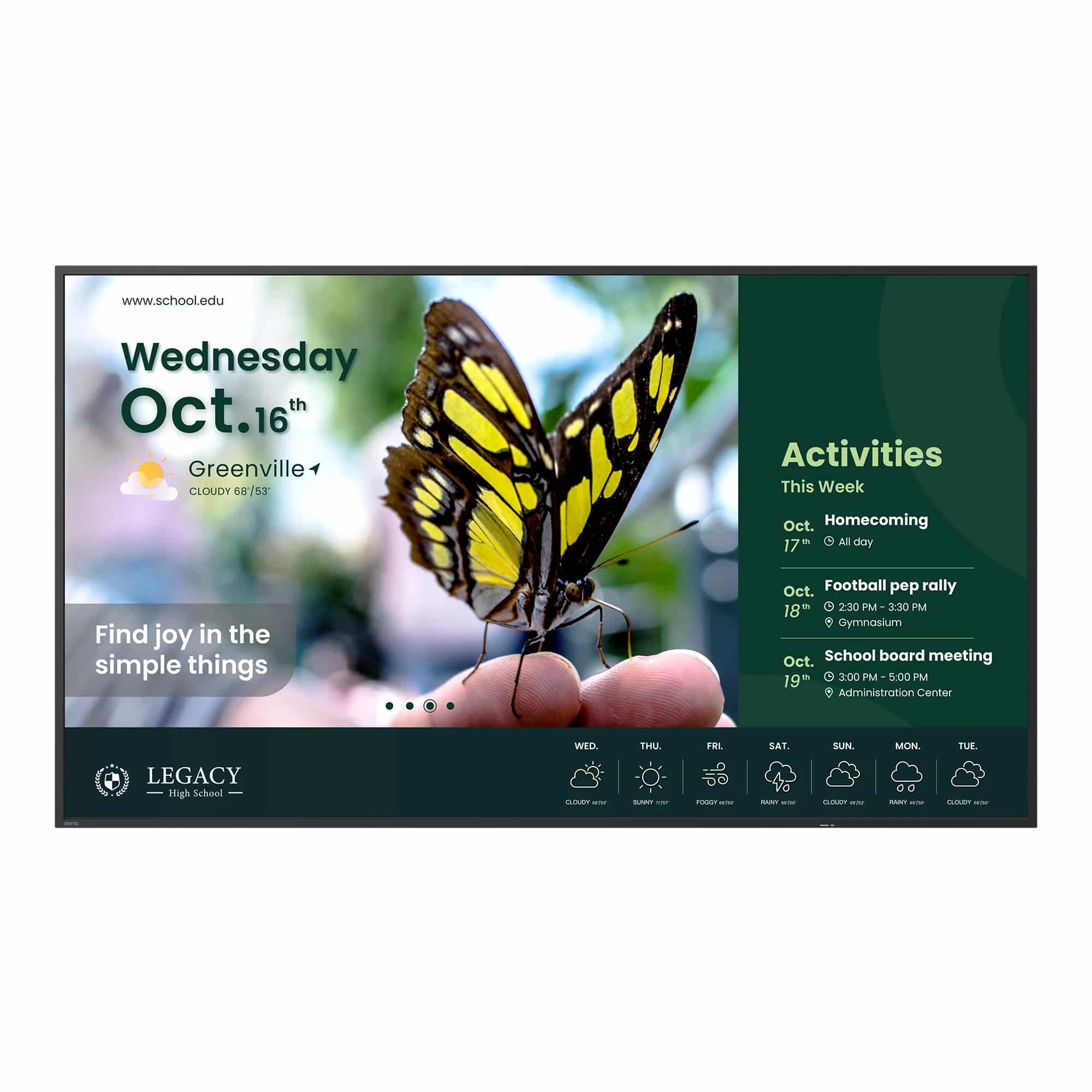 BenQ ST6504 Digitale signage flatscreen 165,1 cm (65") LCD 350 cd/m² 4K Ultra HD Zwart Type processor Android 18/7 Monitor