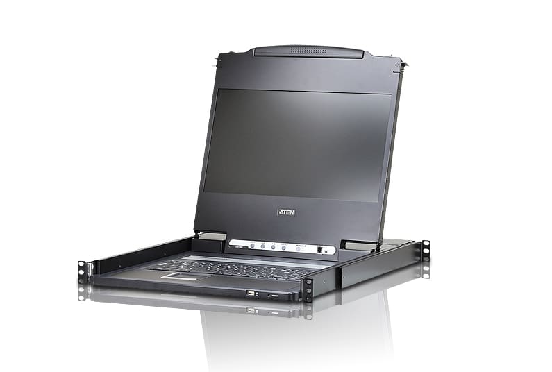 ATEN Enkelvoudige Rail LCD Console met USB Randapparatuur Ondersteuning (USB / HDMI / DVI / VGA) - Afbeelding 2