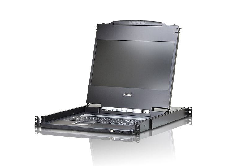 ATEN Enkelvoudige Rail LCD Console met USB Randapparatuur Ondersteuning (USB / HDMI / DVI / VGA) - Afbeelding 2