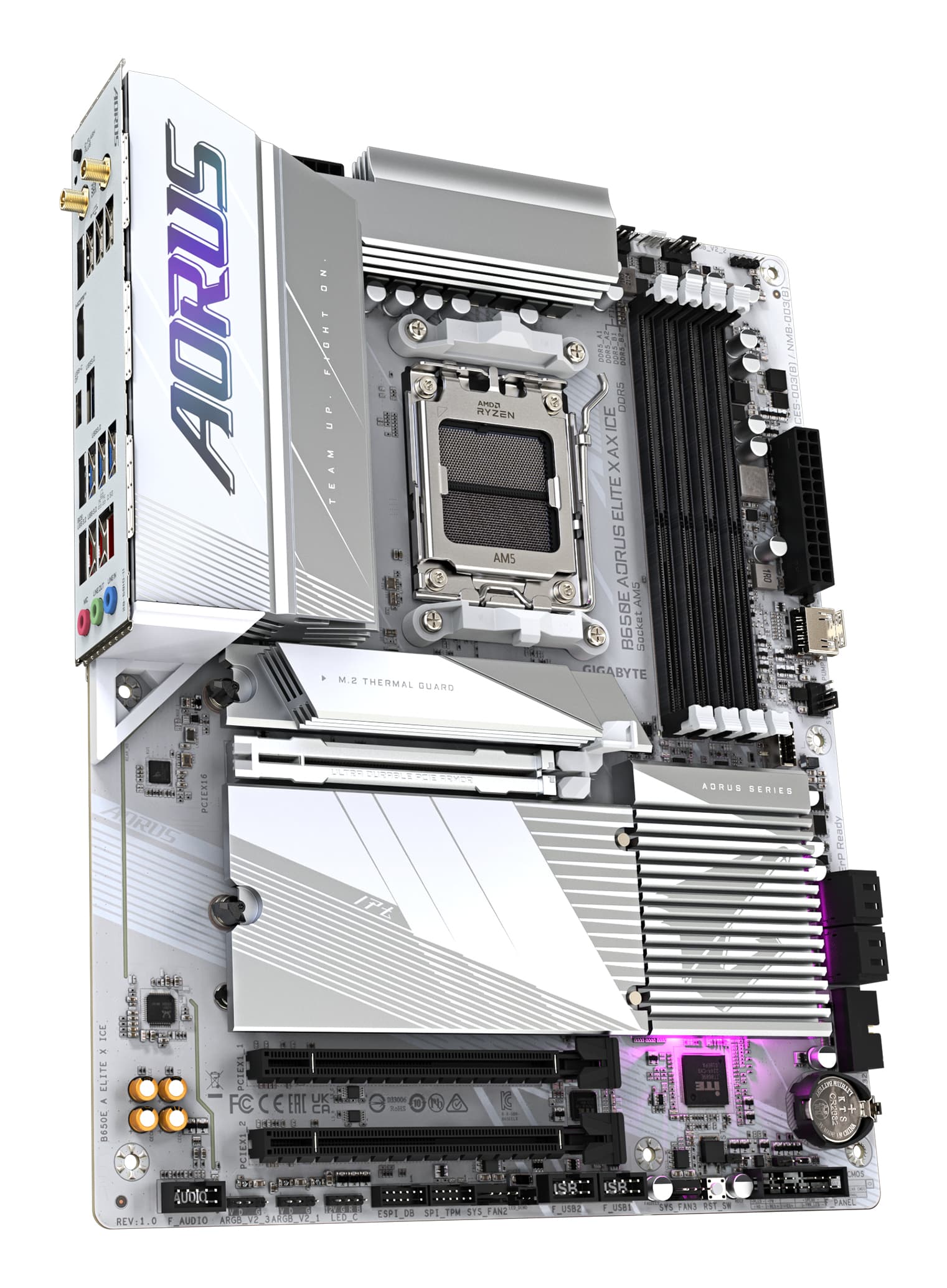 GIGABYTE B650E AORUS ELITE X AX ICE AMD B650 Socket AM5 ATX - Afbeelding 3