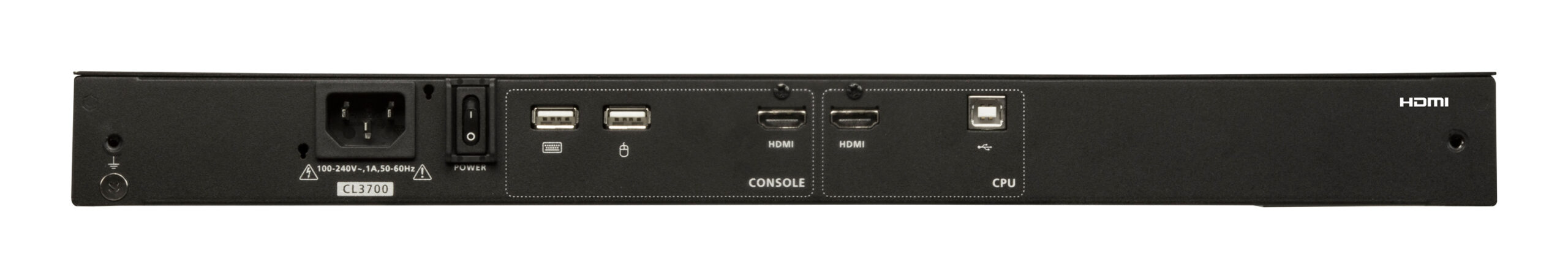 ATEN CL3700NW rack console 47 cm (18.5") 1920 x 1080 Pixels Metaal, Kunststof Zwart 1U - Afbeelding 2